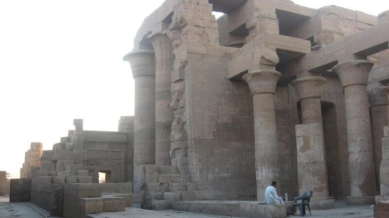 The Temple of Kom Ombo, an ancient double temple along the Nile, featured in a 7 day trip to Egypt.