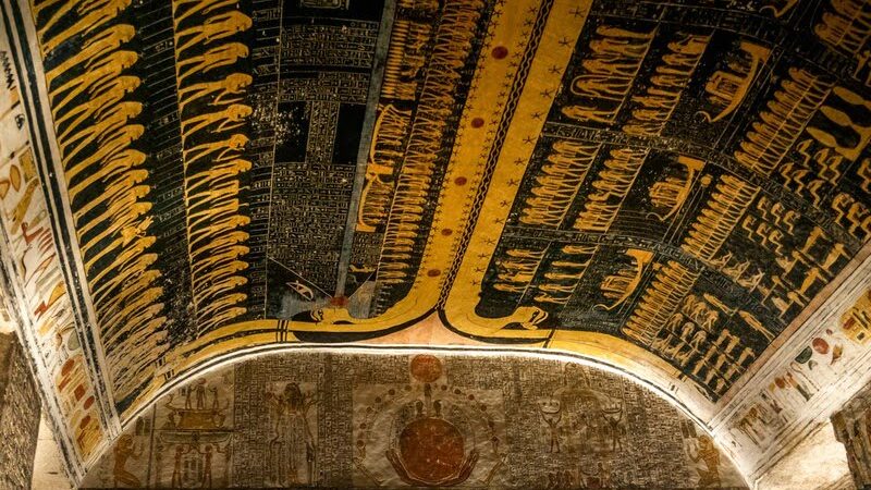 Ancient tomb at the Valley of the Kings in Luxor, part of an 8 day trip to Egypt