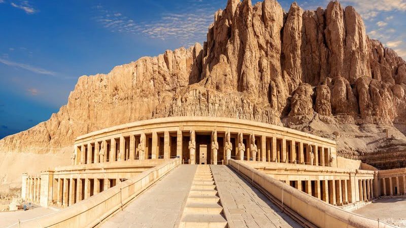 El Deir El Bahary temple in Luxor during a 9 day trip to Egypt.