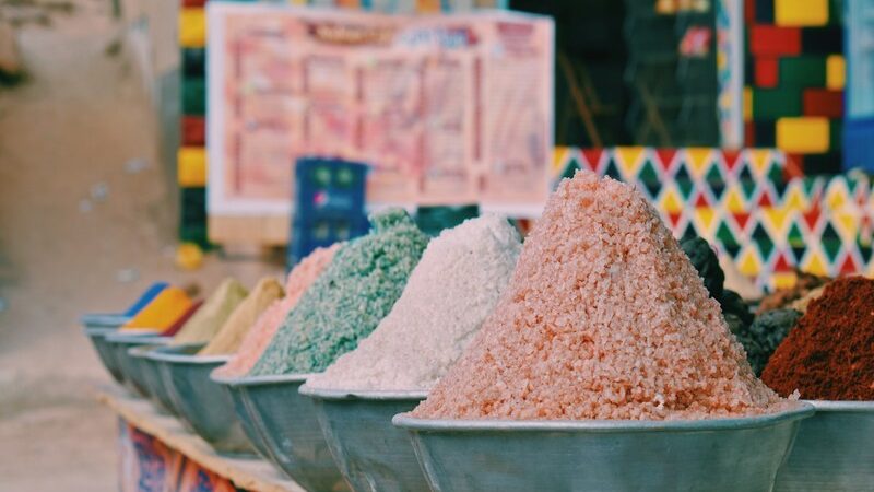 Colorful herbs at the local market in Aswan – Aswan Day Tours