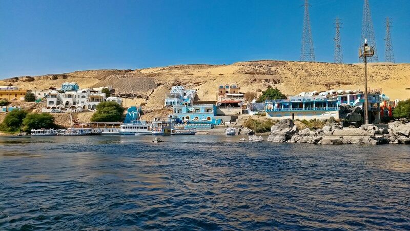 Scenic Nile River view from the Nubian Village in Aswan