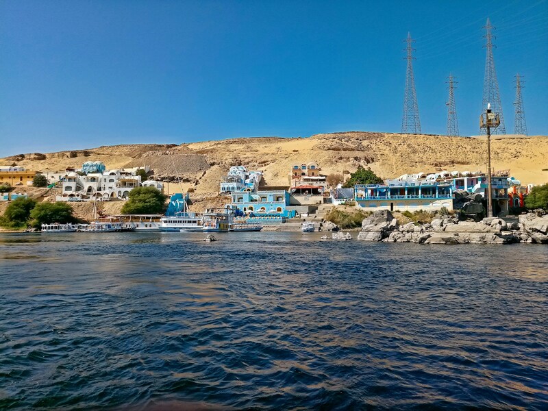 Scenic Nile River view from a Nubian village in Aswan
