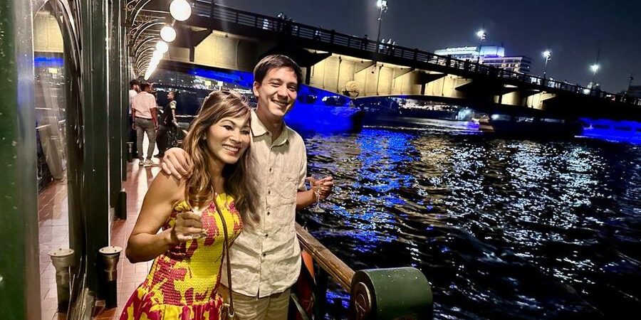 Happy guests enjoying their Nile Cruise at night during a 7 Day Egypt Tour Package